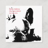 Carte De Visite Carré Garde de chien (Dos)