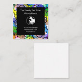 Carte De Visite Carré Garde d'enfants à la mode d'animal familier (Devant / Derrière)