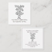 Carte De Visite Carré Gardener Landscaper Fruit Tree Branch (Devant / Derrière)
