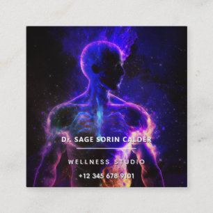 Carte De Visite Carré Gardien de Lumière   Figure énergétique