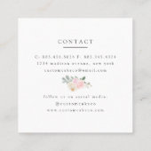 Carte De Visite Carré Gâteaux sur mesure Parties scintillant d'or floral (Dos)