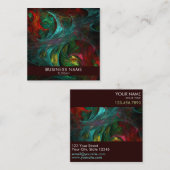 Carte De Visite Carré Genesis Nova Abstrait Art Professional (Devant / Derrière)