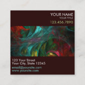 Carte De Visite Carré Genesis Nova Abstrait Art Professional (Dos)