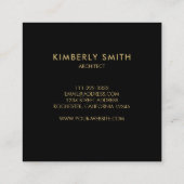 Carte De Visite Carré Géode en pierre de gemme d'améthyste mauve (Dos)