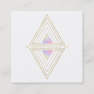 Carte De Visite Carré *~* Géométrie Sacrée Géométrie Or 2 Triangles