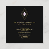 Carte De Visite Carré *~* Géométrie Sacrée Géométrie Or 2 Triangles Géom (Dos)