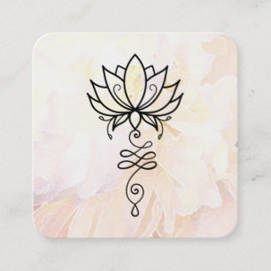 Carte De Visite Carré *~* Géométrie Sacrée Nirvana Peony Floral Yoga