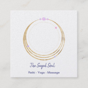 Carte De Visite Carré Géométrie sacrée Nouvel Âge Spirituel et Méta