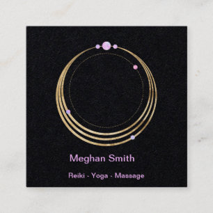 Carte De Visite Carré Géométrie sacrée Nouvel Âge Spirituel et Métaphysi