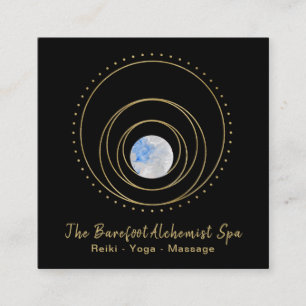 Carte De Visite Carré *~* Géométrie Sacrée Or Géométrique Boho Cosmologi