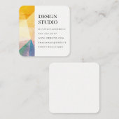 Carte De Visite Carré Géométrique (grunge) (Devant / Derrière)