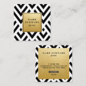 Carte de visite carré géométrique sans couture de (Devant / Derrière)