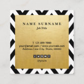 Carte de visite carré géométrique sans couture de (Dos)