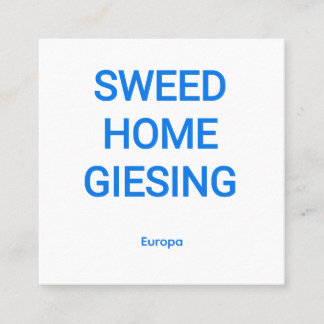 Carte De Visite Carré giesing europe
