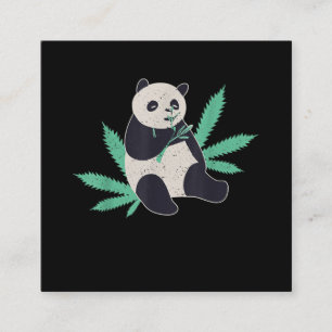 Carte De Visite Carré Gig de panda Weed Stoner