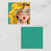 Carte De Visite Carré Girl #1 (Devant / Derrière)