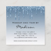 Carte De Visite Carré Glam Blue Driving Parties scintillant Drivers Maqu (Dos)