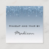 Carte De Visite Carré Glam Blue Driving Parties scintillant Drivers Maqu (Devant)