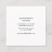 Carte De Visite Carré Glam Eyelash extension Brow Bar calligraphie (Dos)