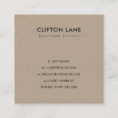 CARTE DE VISITE CARRÉ GLAM GOLD BLUSH BURGUNDÉ ROSE FLORAL (Dos)