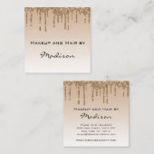 Carte De Visite Carré Glam Gold Driving Parties scintillant Drivers Maqu (Devant / Derrière)