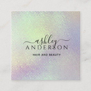 Carte De Visite Carré Glam Holographique Holographique Unicorn maquillag