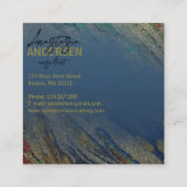 Carte De Visite Carré Glam moderne Luxe Parties scintillant Abstraite de (Dos)