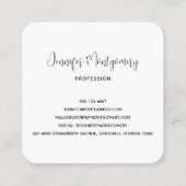 Carte De Visite Carré Glam rouge foncé Satin foncé Design abstrait (Dos)