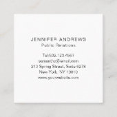 Carte De Visite Carré Glitter Gold Noir (Dos)