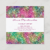 Carte de visite Carré Glitz Parties scintillant Ab (Dos)