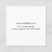 Carte De Visite Carré Globe géométrique coloré (Dos)