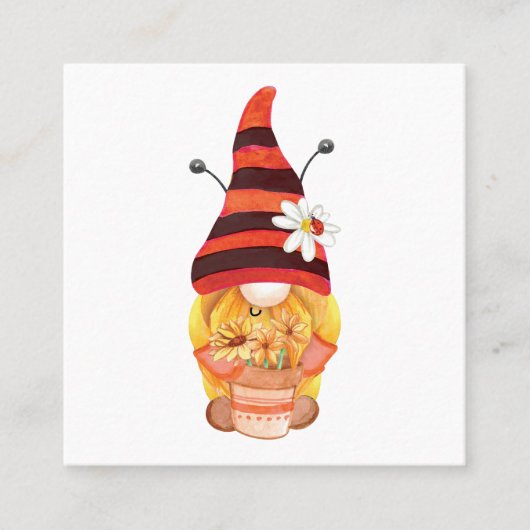 Carte De Visite Carré gnome d'été 3Carte de visite (Devant)