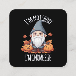 Carte De Visite Carré Gnome mignon fantaisiste en automne