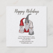 Carte De Visite Carré Gnomes de vacances remercie le client (Dos)