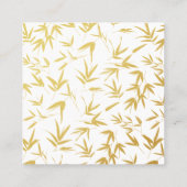 Carte De Visite Carré Gold Bamboo & Double Happiness Chinese Hotel (Dos)