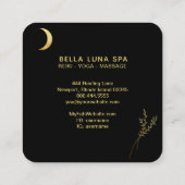 Carte De Visite Carré *~* Gold Crescent Moon . Feuilles Gold Foliage (Dos)