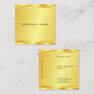 Carte De Visite Carré Gold Look Personnalisé Moderne Élégant Luxe Glamou
