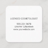 Carte De Visite Carré Gold Metallic / Kiss (Dos)