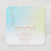 Carte De Visite Carré *~* Gold Rose + Willow Tree Branch Pastel Ombre (Dos)
