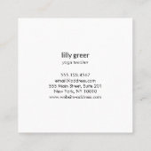 Carte De Visite Carré Gold Stars Blue Lotus Mandala Flower (Dos)