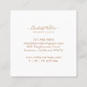 Carte De Visite Carré Gold Sun Wellness Coach (Dos)