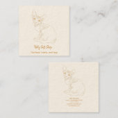 Carte De Visite Carré Golden Cat (Devant / Derrière)