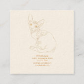 Carte De Visite Carré Golden Cat (Dos)