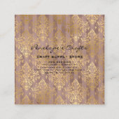 Carte de visite Carré Golden Elegant (Dos)