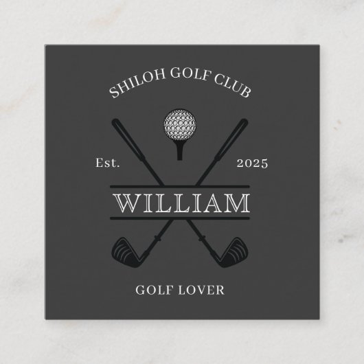 Carte De Visite Carré Golf Lover Cross Club (Devant)