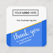 Carte De Visite Carré Google Avis | Business Review Link QR Code (Dos)