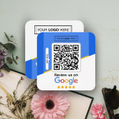Carte De Visite Carré Google Avis | Business Review Link QR Code