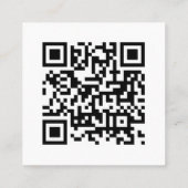 Carte De Visite Carré Google Avis | Business Review Link QR Code (Dos)