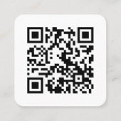 Carte De Visite Carré Google Avis | Business Review Link QR Code Squa (Dos)