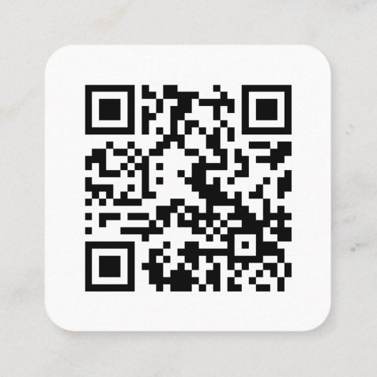 Carte De Visite Carré Google Avis | Business Review Link QR Code Squa (Dos)